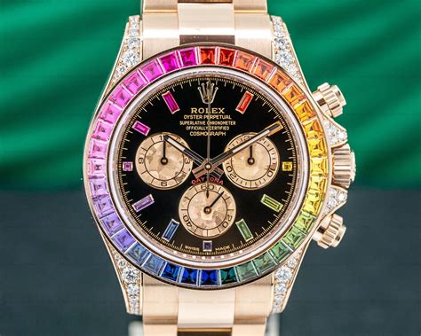 rolex daytona rainbow' rose gold|Rolex daytona rose gold price.